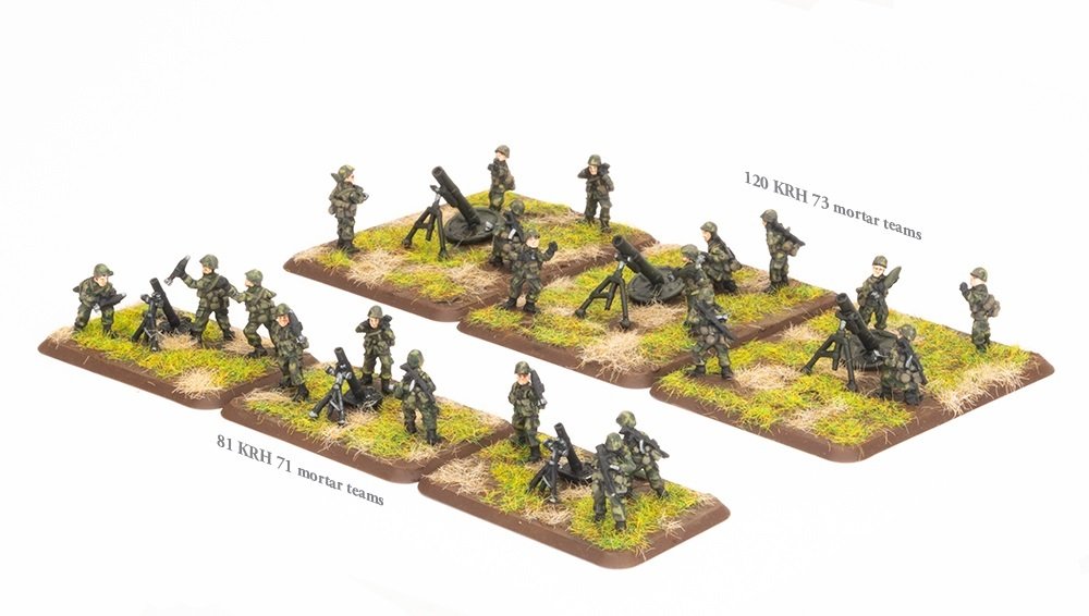 Team Yankee: Finnish 81mm & 120mm Mortar Platoons (21 pcs.)