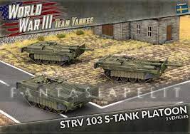 Team Yankee: WWIII STRV 103 S-Tank Platoon (3 Vehicles)