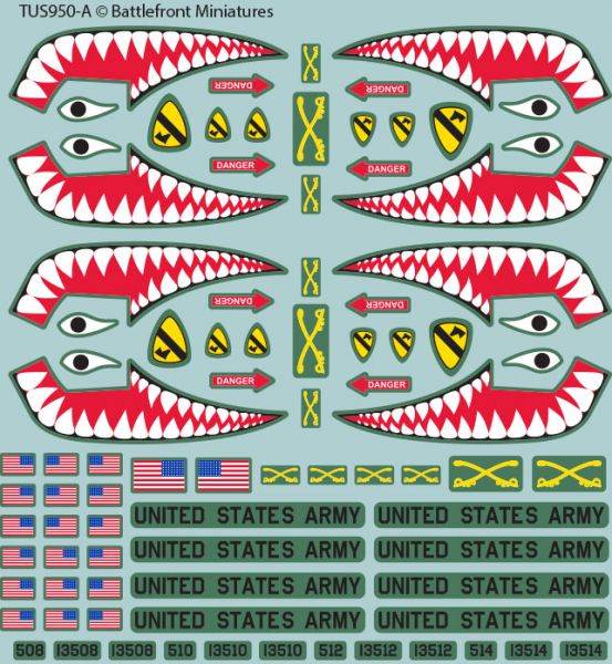 Team Yankee: American Decal Set