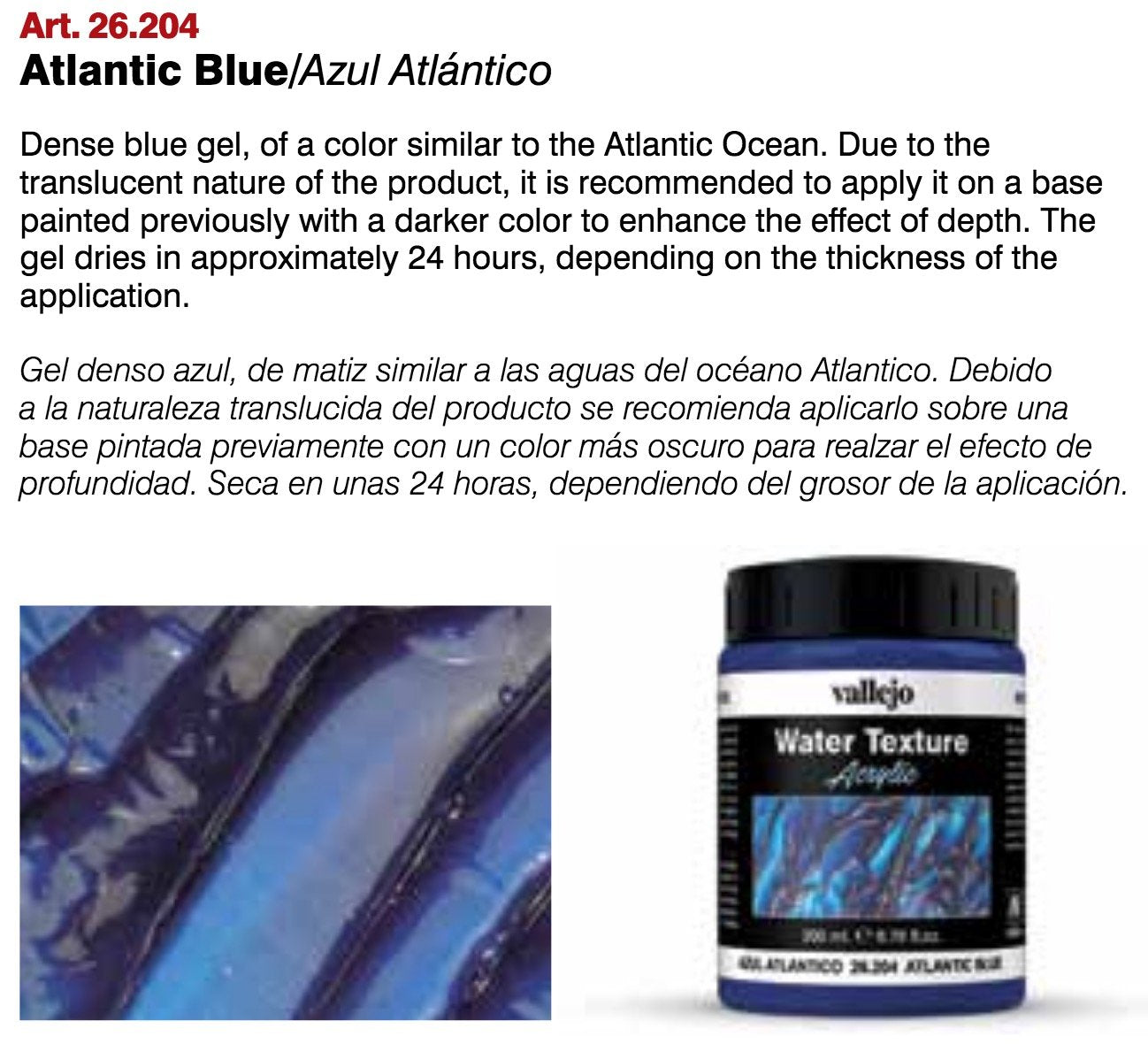 Atlantic Blue Water - Water Effect Gel