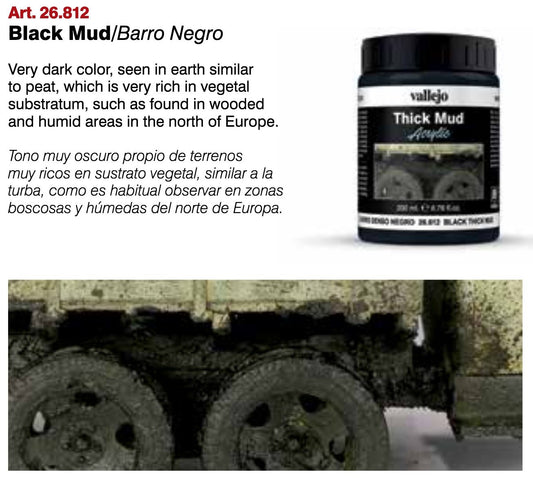 Thick Mud Acrylic: Black Thick Mud