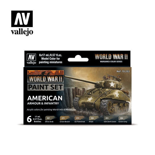 World War II Paint Set: American Armour & Infantry