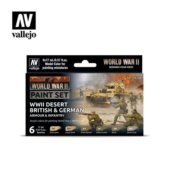 World War II Paint Set: Desert British and German