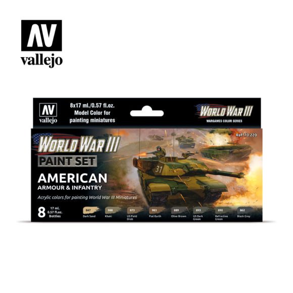 World War II Paint Set: American Armor and Infantry