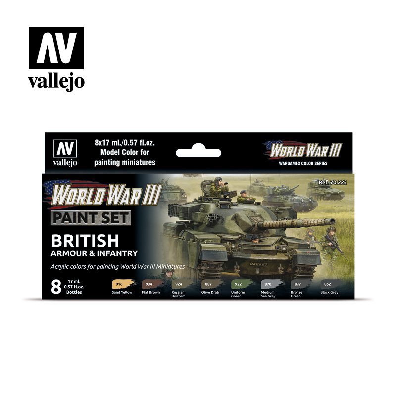 World War II Paint Set: British Armor and Infantry