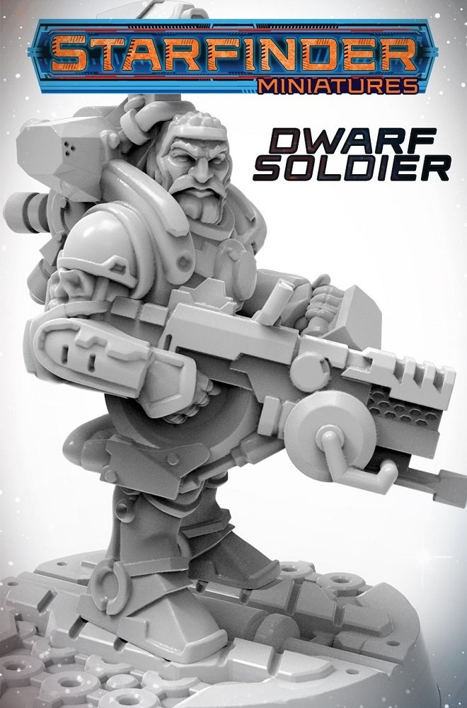 Starfinder Miniatures: Dwarf Soldier