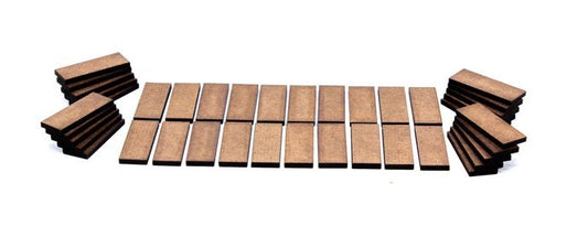 20mm x 80mm Rectangular Bases (x20)