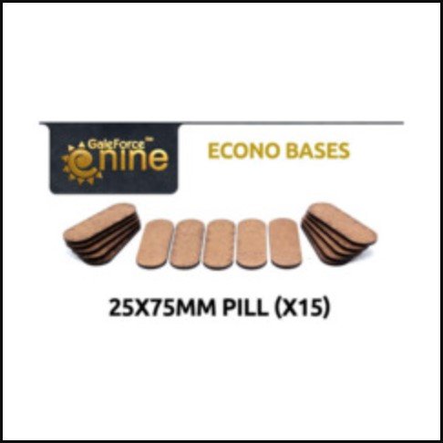 25mm x 75mm Pill Bases (x15)