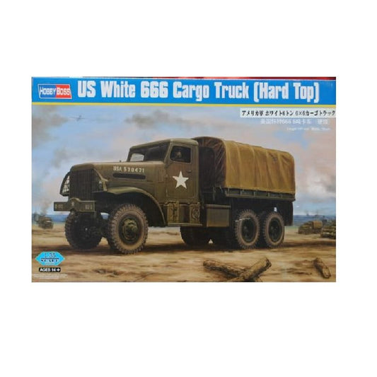 US White 666 Cargo Truck (Hard Top)
