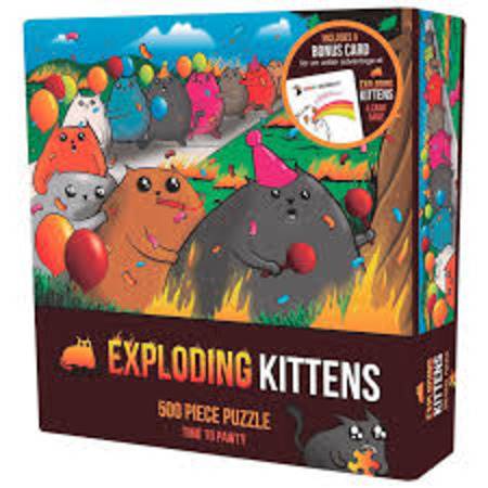 1000 Piece Puzzle: Exploding Kittens Time To Pawty