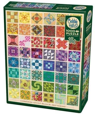 1000 Piece Puzzle: Common Quilt Blocks