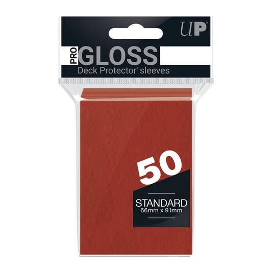 Sleeves: PRO-Gloss Deck Protector: Standard Size: Red (50)