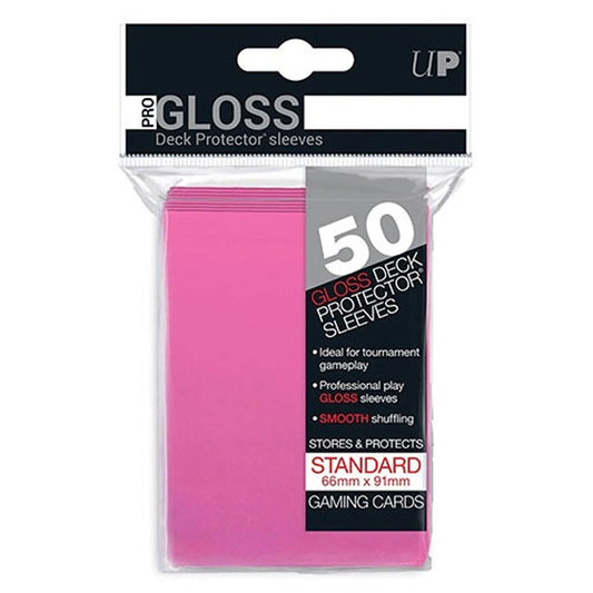 Sleeves: PRO-Gloss Deck Protector: Standard Size: Pink (50)